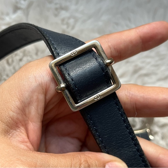 Christian Dior Diorissimo Charm Spell Out Pochette Blue Vintage Shoulder Bag - Picture 9 of 15